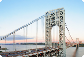 George Washington Bridge at sunset
